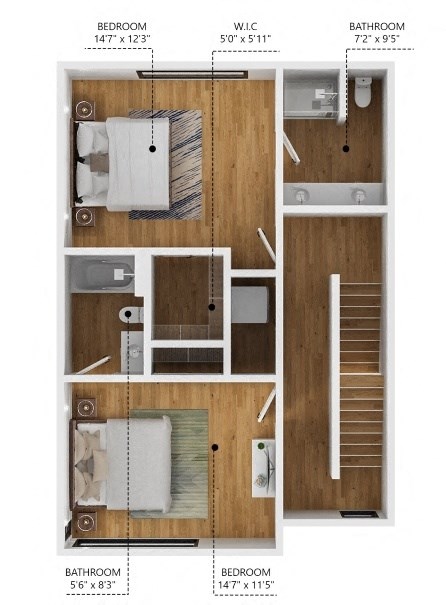 Upper Level 1 Floor Plan